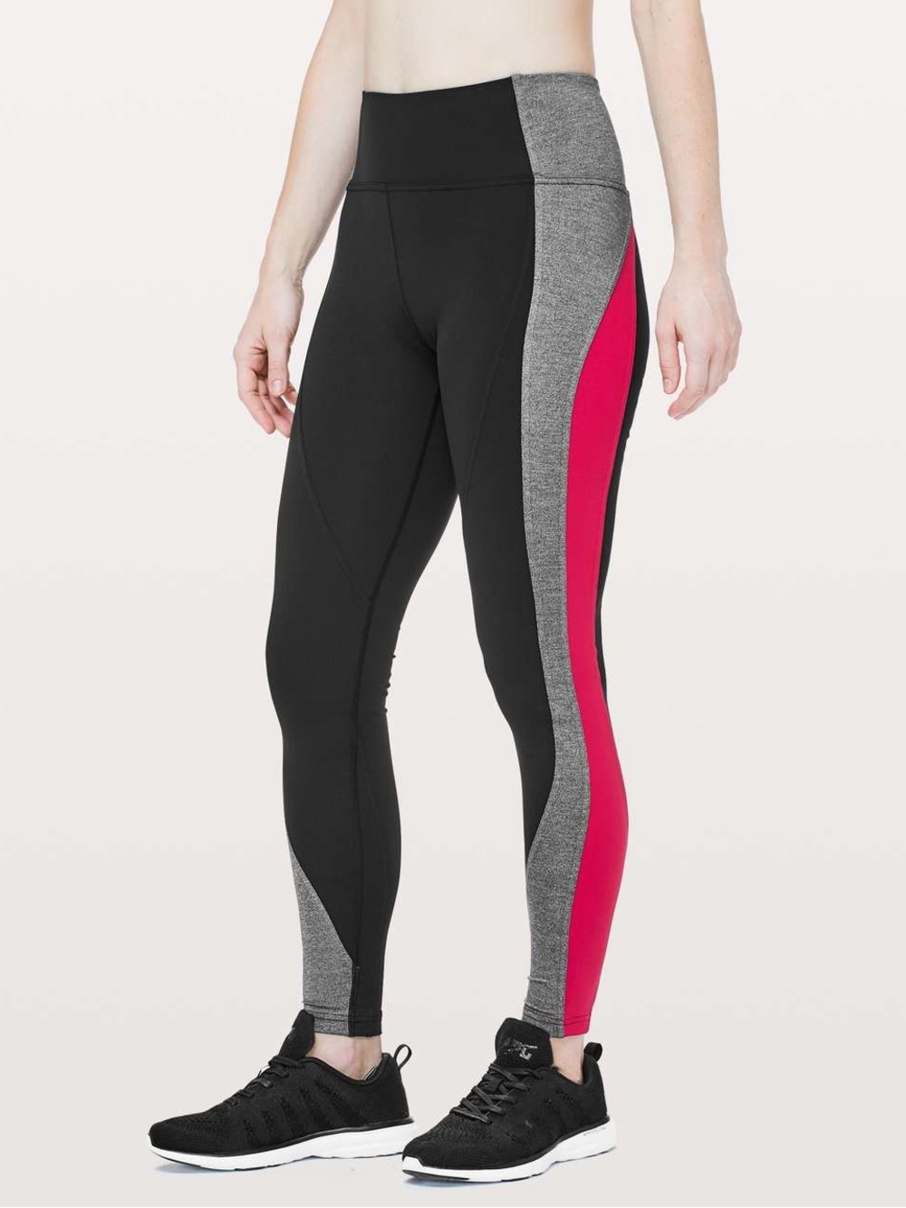 Lululemon Get Going Train Tight *28"
Black / Heathered Black / Flamenco Red 12